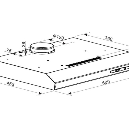 Prima PRCH401 60cm Visor Hood - Grey