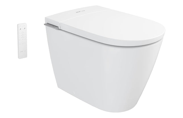 White Back To Wall toilet on a white background