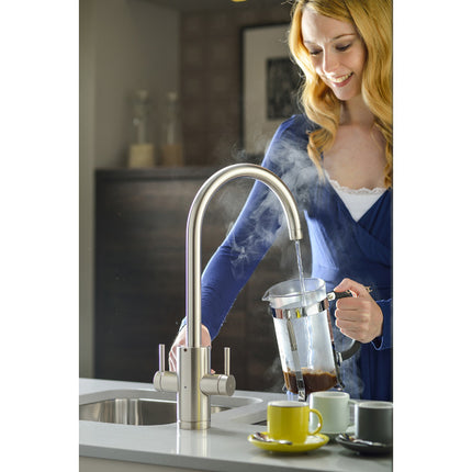 Abode Profile 4 IN 1 Monobloc Tap & Proboil.4E Tank Brushed Nickel