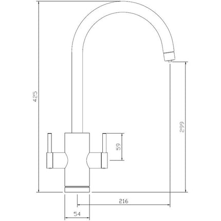 Abode Profile 4 IN 1 Monobloc Tap & Proboil.4E Tank Antique Brass
