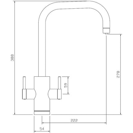 Abode Project 4 IN 1 Monobloc Tap & Proboil.4E Tank - Matt Black