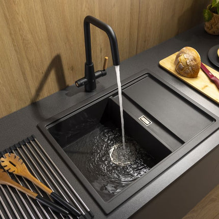 Abode Scandi-E 4 IN 1 Monobloc Tap - Matt Black