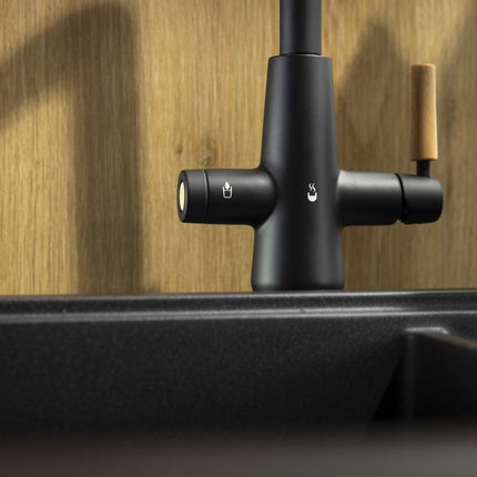 Abode Scandi-E 4 IN 1 Monobloc Tap - Matt Black