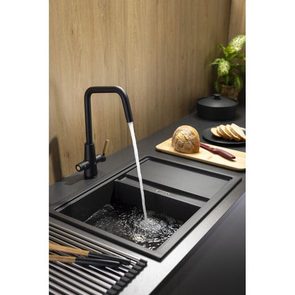 Abode Scandi-E 4 IN 1 Monobloc Tap - Matt Black