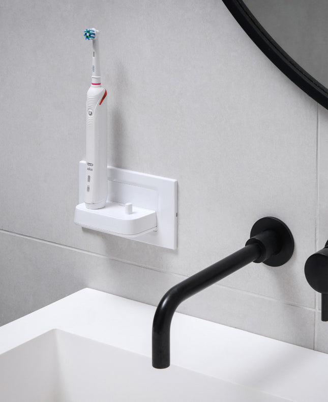 ProofVision TBCharge In-Wall Dual Electric Toothbrush Charger - White