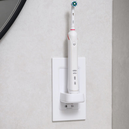 ProofVision TBCharge In-Wall Single Electric Toothbrush Charger - White