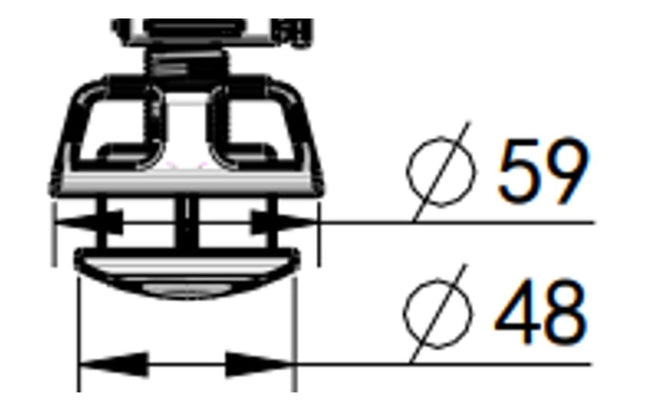 Dual Push Button (Cable) - Brushed Bronze