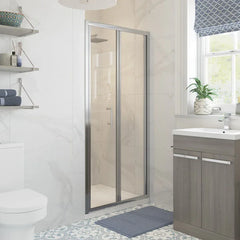 Classique Bi-fold Shower Door - 5mm Toughened Safety Glass with Lifetime Guarantee
