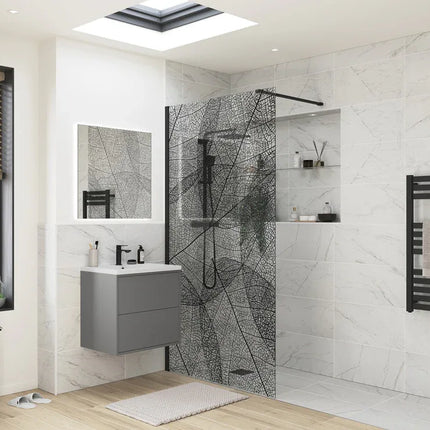 iKon 1200mm Leaf Design Wetroom Panel
