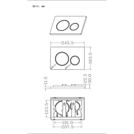 Round Flush Plate | Push Button for Concealed Cisterns
