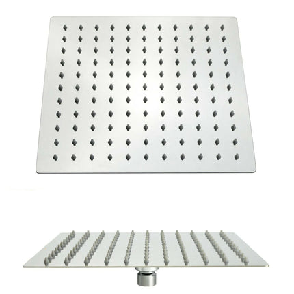 Kartell 300×300mm Square Shower Head – Chrome | Stainless Steel | Fixed Overhead