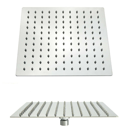 Kartell 250×250mm Square Shower Head – Chrome | Stainless Steel | Fixed Overhead