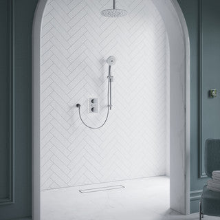 Aqualisa Xenia S1 Smart Digital Shower | Kit 3 | Chrome | HP/Combi | Adj Handset & Ceiling Head
