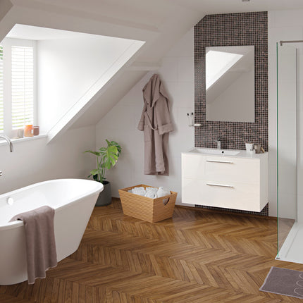 Milferd Freestanding Double End Bath | 1700×755mm | 180L | Panel Included | 20-Year Guarantee