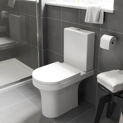 Kartell Slim D Wrapover Toilet Seat - Soft Close White Gloss