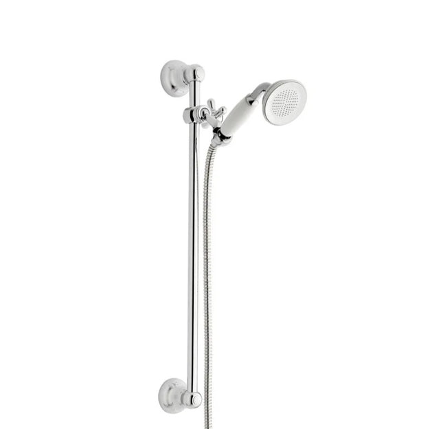 Traditional Slide Rail Kit with Handset – Chrome | Brass