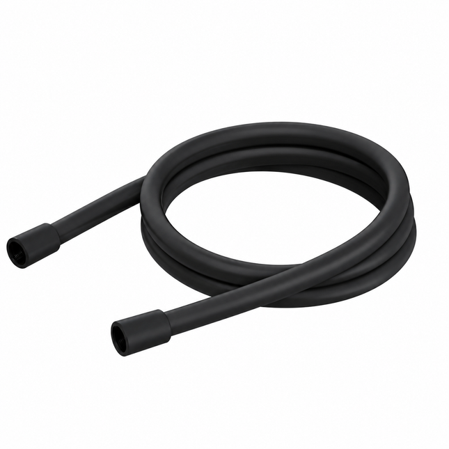 1.5m PVC Smooth Shower Hose – Black