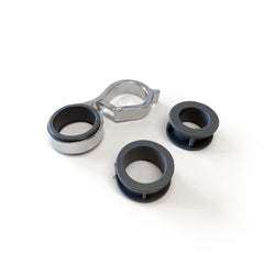 Set of mechanical components on a white background