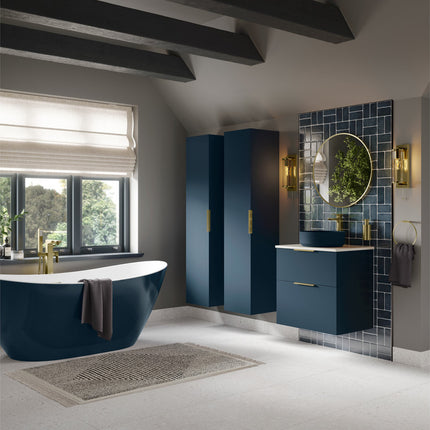 Sutton Freestanding Double End Bath | 1700×780mm | 245L | Grey, Latte, Matt Blue or White