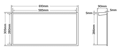 SycamoreLED LED Illuminated Shower Niche | Black, Brushed Brass or Gun Metal | TriGlow Tunable White | IP Rated