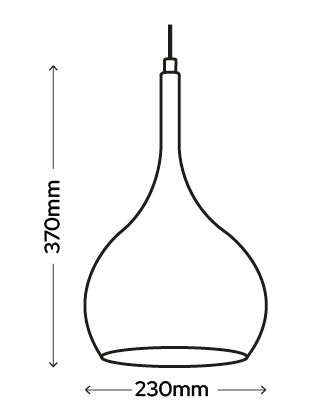 Parma LED Pendant Light - 8W Integrated Black or White with Copper Interior