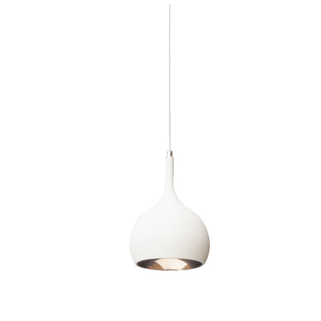 Parma LED Pendant Light - 8W Integrated Black or White with Copper Interior