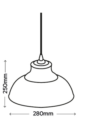 IP44 Clyde Clear Glass Pendant Light - E27 Bathroom Kitchen
