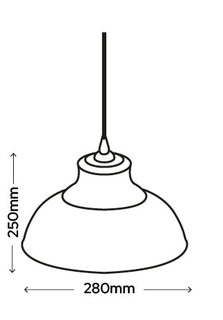 IP44 Clyde Clear Glass Pendant Light - E27 Bathroom Kitchen