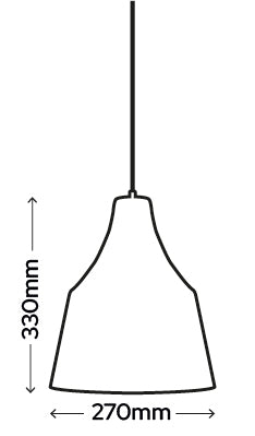 IP44 Volta Pendant Light - E27 Adjustable 1.5m Cable Black or White Bathroom