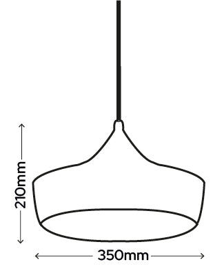 IP44 Dawson Matt Black Pendant Light - E27 Adjustable 1.5m Cable Industrial Bathroom