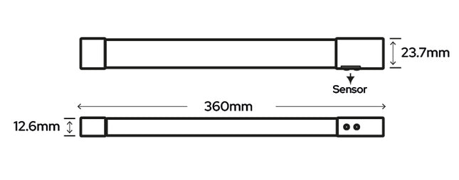 12V Auto LED Drawer Lights – Infrared Sensor | 360–960mm | Stainless Steel | 4000K
