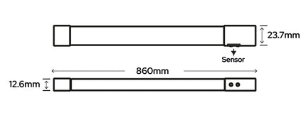 12V Auto LED Drawer Lights – Infrared Sensor | 360–960mm | Stainless Steel | 4000K