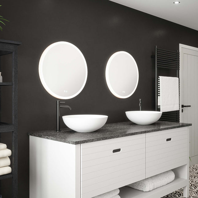 Luna Luxe Tunable LED Round Mirror - 600mm with Dimmer & Demister