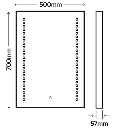 Radiance Pro Tunable LED Mirror with Shaver Socket - Multi-Point Illumination
