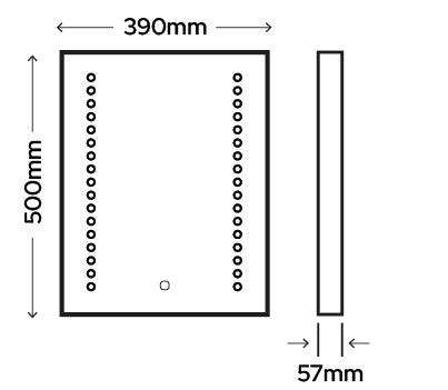 Radiance Pro Tunable LED Mirror with Shaver Socket - Multi-Point Illumination