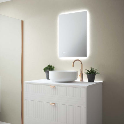 Ambient Glow Backlit LED Mirror - 700mm x 500mm Tunable White with Dimmer