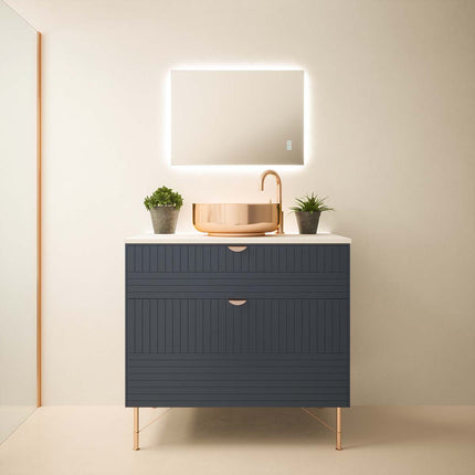 Ambient Glow Backlit LED Mirror - 700mm x 500mm Tunable White with Dimmer