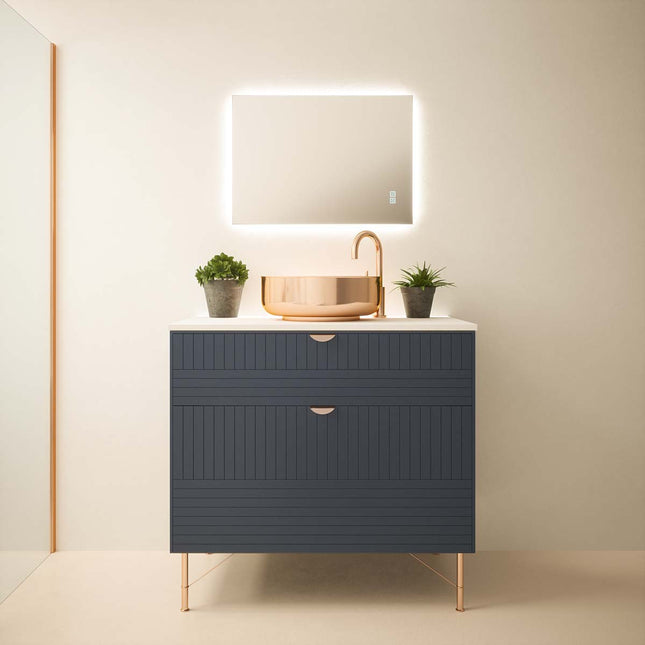 Ambient Glow Backlit LED Mirror - 700mm x 500mm Tunable White with Dimmer