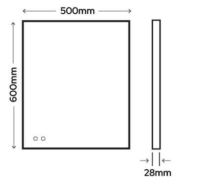 Jupiter Tunable LED Mirror - Portrait or Landscape with Demister - 4 Sizes