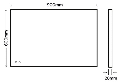 Jupiter Tunable LED Mirror - Portrait or Landscape with Demister - 4 Sizes