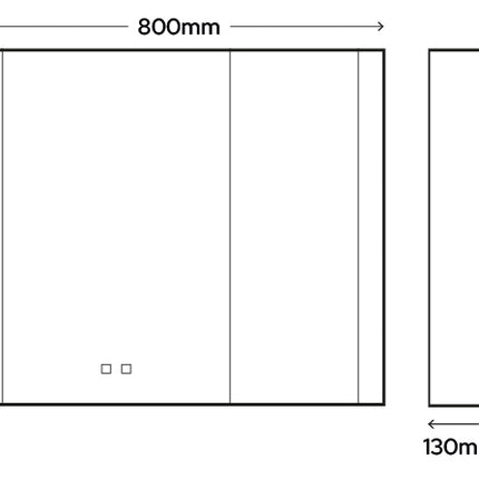 Sycamore Symphony LED Mirror Cabinet | Bluetooth | USB Charging | Tunable White | 3 Sizes
