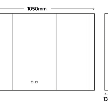 Sycamore Symphony LED Mirror Cabinet | Bluetooth | USB Charging | Tunable White | 3 Sizes