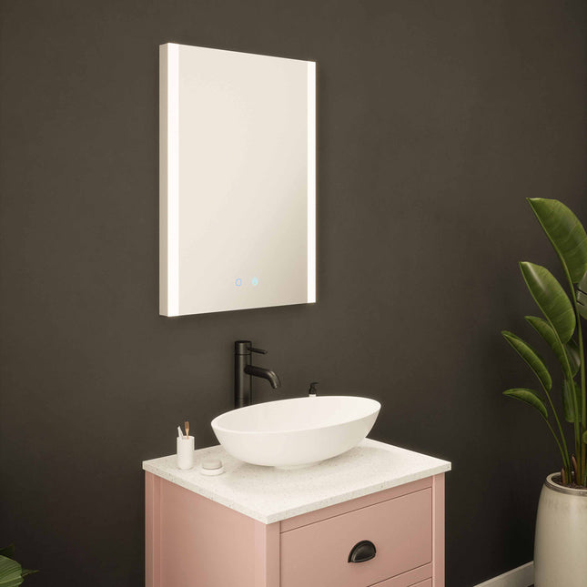 Symmetry Edge Tunable LED Mirror - 500mm x 700mm with Side Illumination & Demister