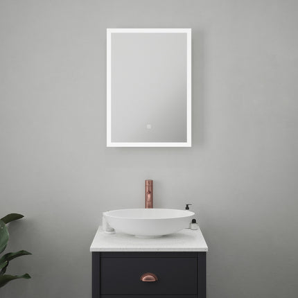 Essential Elegance LED Mirror with Shaver Socket - 700mm x 500mm Natural White