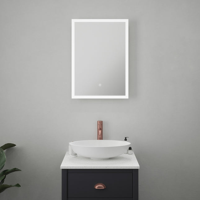 Essential Elegance LED Mirror with Shaver Socket - 700mm x 500mm Natural White