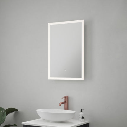 Essential Elegance LED Mirror with Shaver Socket - 700mm x 500mm Natural White