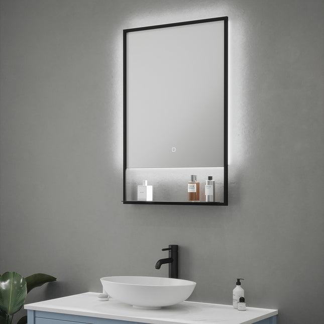 Urban Edge LED Mirror with Shelf