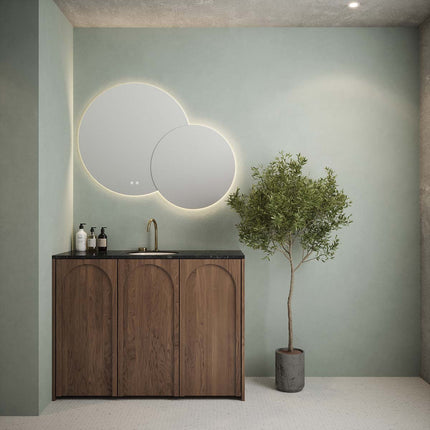 Lumière Dual Round LED Mirror with Tunable Lighting