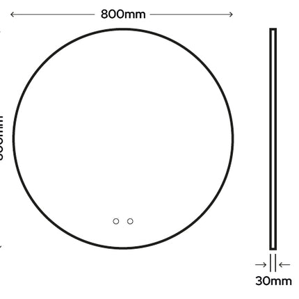 Technical drawing of a circular component with dimensions