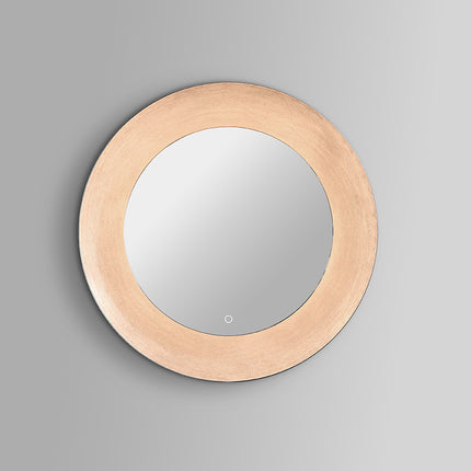 Celestia Tunable LED Mirror 650mm Round - Rose Gold Concave Frame with Back-Lit Border